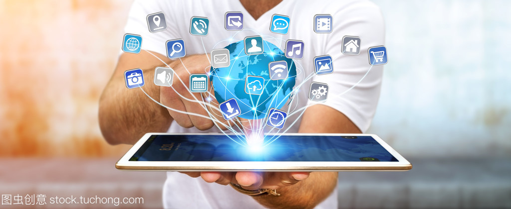 现代数字平板电脑应用程序 商人的得力助手